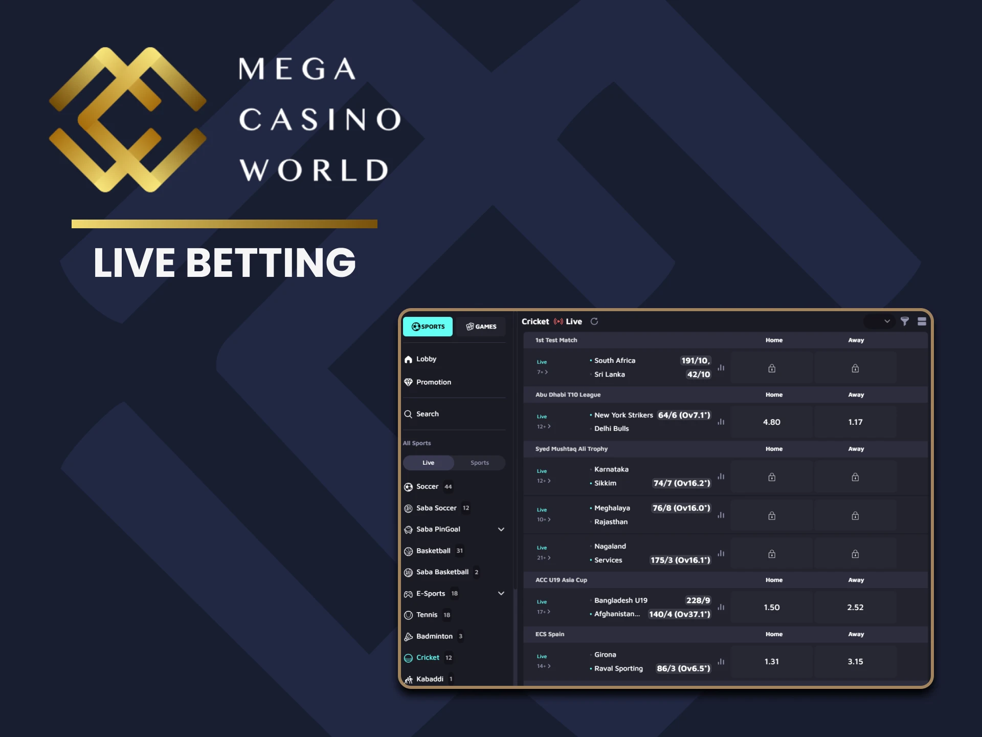 MCW live betting.