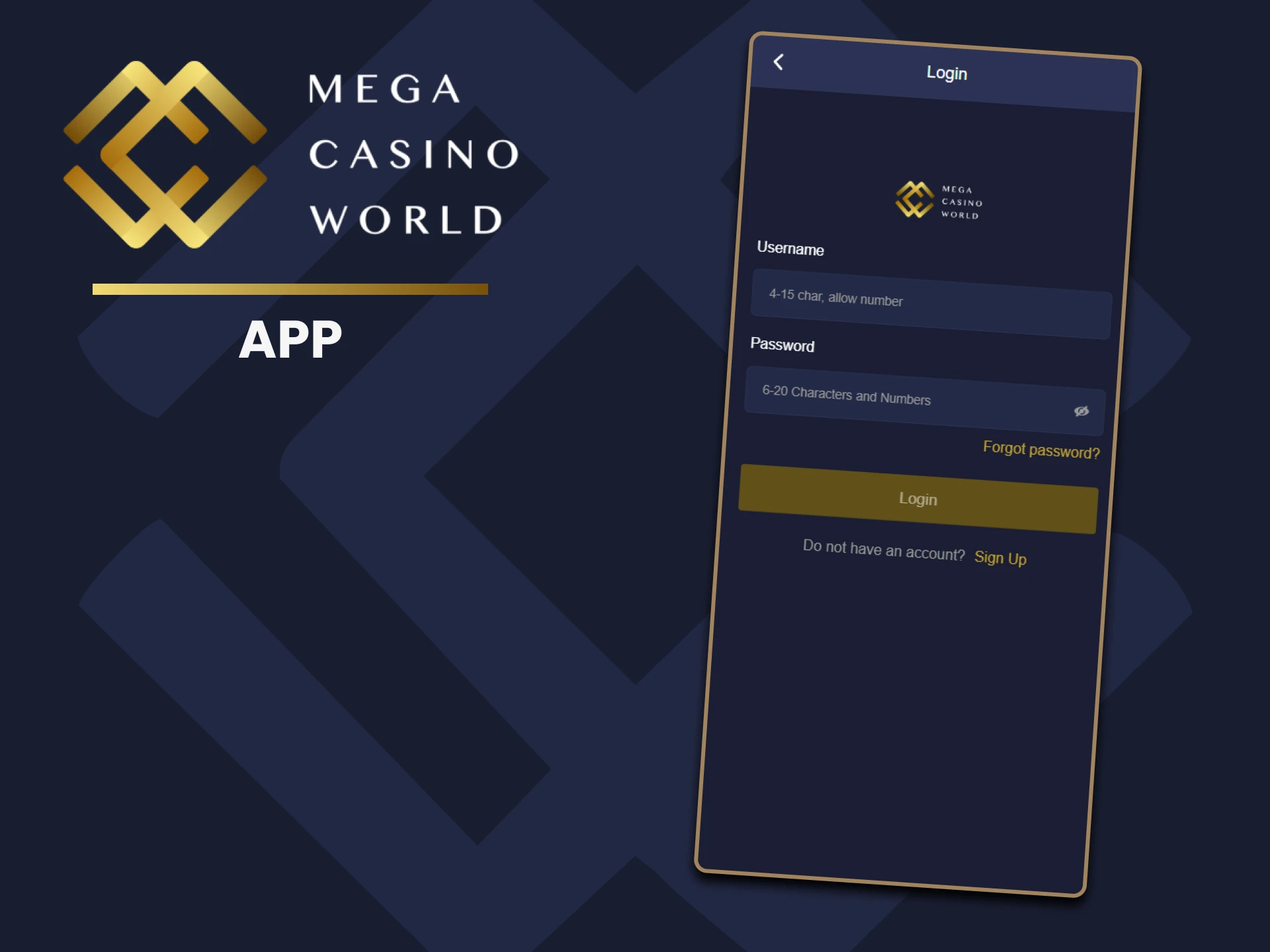 Log in to your account after installing the MCW app.